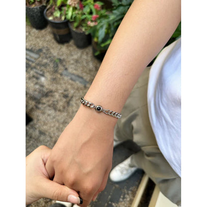 Personalisiertes Foto-Armband mit funkelnden Steinen