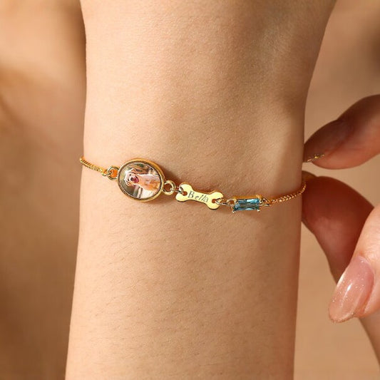 Personalisierbares Haustier-Armband – Foto & Namensgravur